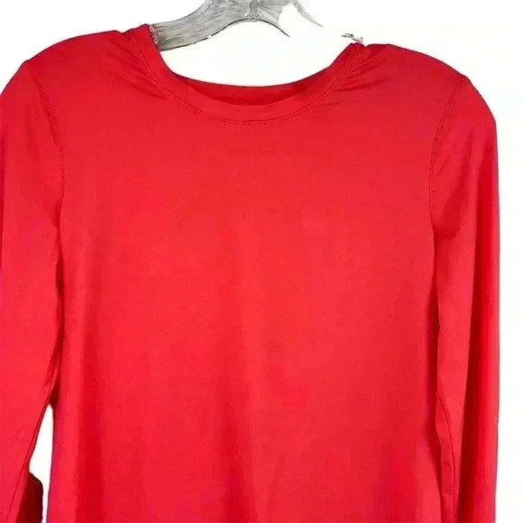 Athleta Sunlover UPF 50+Tulip Back Top Long Sleeve Crew Neck Top Pink Size S - Picture 9 of 15